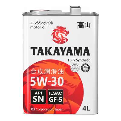 Масло моторное Takayama 5W30 1л синтетика ILSAC GF-5, API SN (пластик)