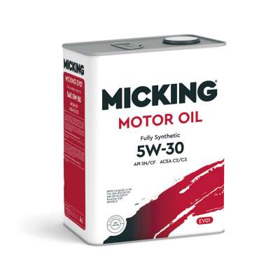 Моторное масло Micking Motor Oil EVO1 5W-30 синтетическое API SN/CF ACEA C2/C3 для бензиновых и дизельных двигателей 4л., арт M3123