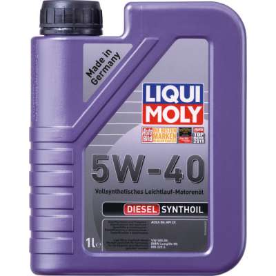 Масло моторное LIQUI MOLY Diesel Synthoil l SAE 5W/40 Cинтетическое для дизельных ДВС API CF, ACEA B4-04 1 л.