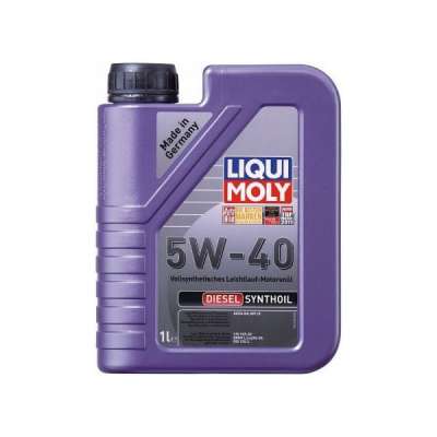 Масло моторное LIQUI MOLY Diesel Synthoil l SAE 5W/40 Cинтетическое для дизельных ДВС API CF, ACEA B4-04 1 л.