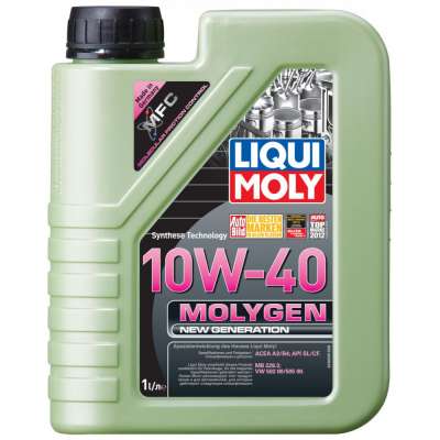 Масло моторное LIQUI MOLY Molygen New Generation SAE 10W/40 Cинтетическое антифрикционное API SL/CF, ACEA A3/B4 1 л.