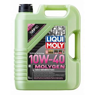 Масло моторное LIQUI MOLY Molygen New Generation SAE 10W/40 Cинтетическое антифрикционное API SL/CF, ACEA A3/B4 5 л.