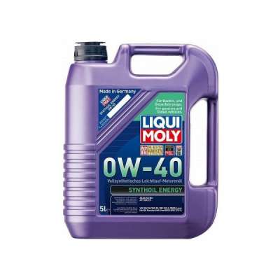 Масло моторное LIQUI MOLY Synthoil Energy SAE 0W-40 Cинтетическое API SM/CF, ACEA A3/B4 5 л.