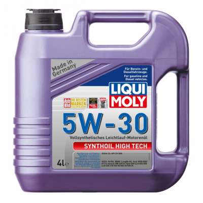 Масло моторное LIQUI MOLY Synthoil High Tech SAE 5W-30 Cинтетическое (100% ПАО) API SM/CF, ACEA A3/B4/C3 4 л.