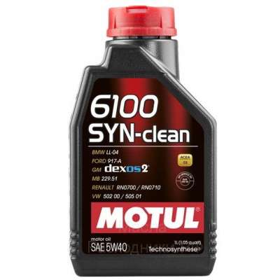 Масло моторное MOTUL 6100 SYN-CLEAN 5W-40 1л (107941) 111691