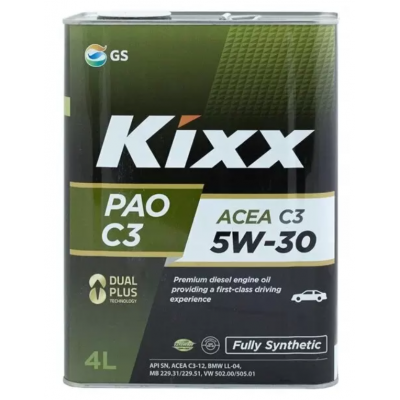 Масло моторное KIXX PAO C3 5W-30(E) SN/CF/C3 (Синтетическое) 4 L