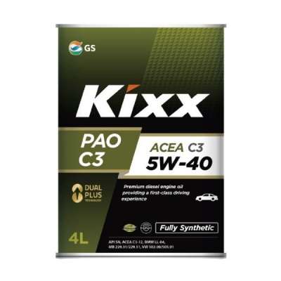 Масло моторное KIXX PAO C3 5W-40(E) SN/CF/C3 (Синтетическое) 4 L