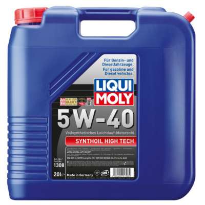 Масло моторное LiquiMoly 1308 синт. Synthoil High Tech 5W-40 SM A3/B4 (20л)