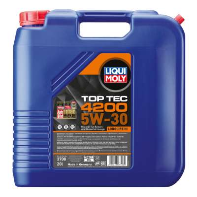 Масло моторное LiquiMoly 3708 НС-синт. Top Tec 4200 5W-30 New Generation SP C3 (20л)