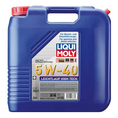 Масло моторное LiquiMoly 3867 НС-синт. Leichtlauf High Tech 5W-40 CF/SN A3/B4 (20л)