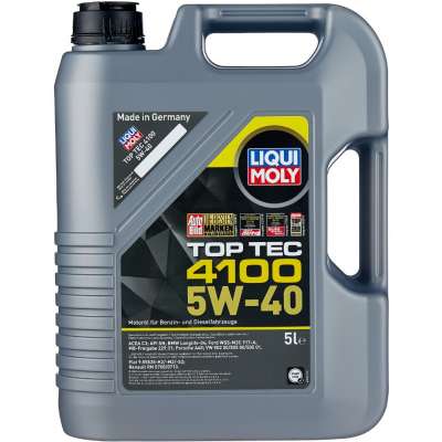 Масло моторное LiquiMoly 9511 НС-синт. Top Tec 4100 5W-40 SN C3 (5л)