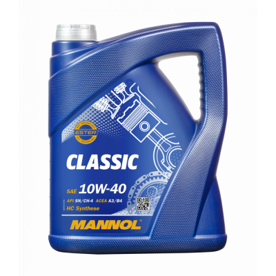 Масло моторное MANNOL полусинтетическое CLASSIC SM/CF 10W-40, 5 л