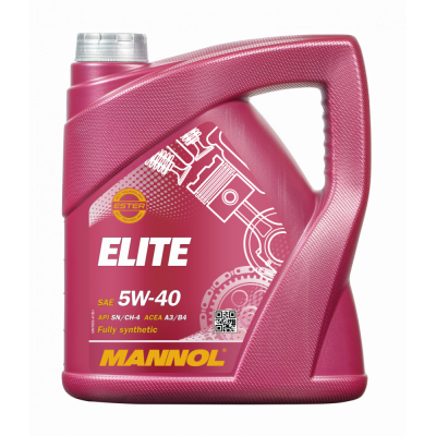 Масло моторное MANNOL синтетическое ELITE SN/CF 5W-40, 4 л