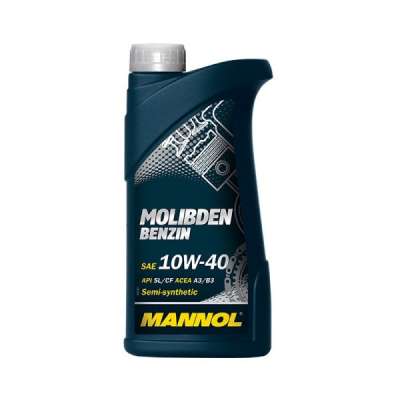 Масло моторное MANNOL полусинтетическое MOLIBDEN BENZIN SL/CF 10W-40, 1 л