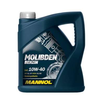 Масло моторное MANNOL полусинтетическое MOLIBDEN BENZIN SL/CF 10W-40, 4 л