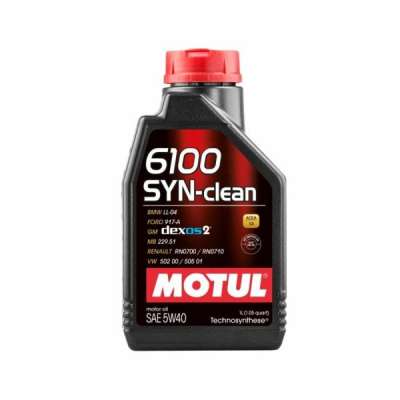 Масло моторное синтетическое MOTUL 6100 SYN-clean 5W-40, 1 л