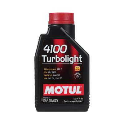 Масло моторное синтетическое MOTUL 4100 Turbolight 10W-40, 1 л