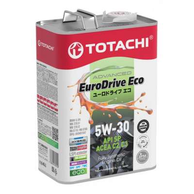 Синтетическое моторное масло TOTACHI EURODRIVE ECO Fully Synthetic 5W-30 API SP, ACEA C2/C3, ILSAC GF-6A 4л