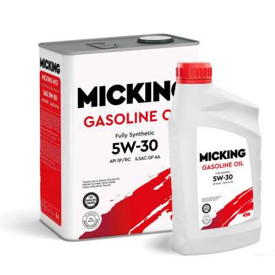 Моторное масло Micking Gasoline Oil MG1 5W-30 синтетическое API SP/RC для бензиновых двигателей 4л., арт M2128