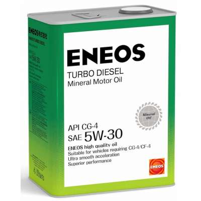 Масло моторное минеральное ENEOS Turbo Diesel 5W-30 СG-4 4 л