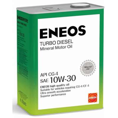 Масло моторное минеральное ENEOS Turbo Diesel 10W-30 СG-4 4 л