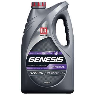 Масло моторное LUKOIL GENESIS UNIVERSAL, полусинтетическое, 10W-40, 4 л