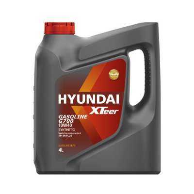 Масло моторное HYUNDAI XTeer синтетическое Gasoline G700 SAE 10W-40 SN, 4 л.