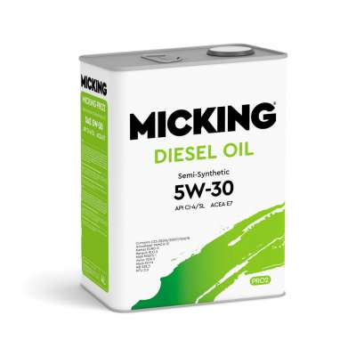 Моторное масло Micking Diesel Oil PRO2 5W-30 полусинтетическое API CI-4/SL для дизельных двигателей 4л., арт. M1195