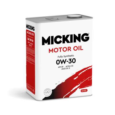 Моторное масло Micking Motor Oil EVO1 0W-30 синтетическое API SP ACEA C2 для бензиновых и дизельных двигателей 4л., арт M2123