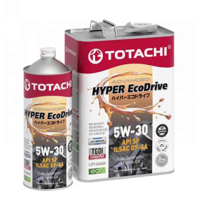 Масло моторное TOTACHI HYPER Ecodrive Fully Synthetic SP/GF-6A 5W-30 акция 4+1 = 5 л