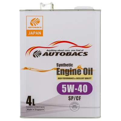 Масло моторное AUTOBACS ENGINE OIL SAE 5W-40 API SP/CF SYNTHETIC 4 л