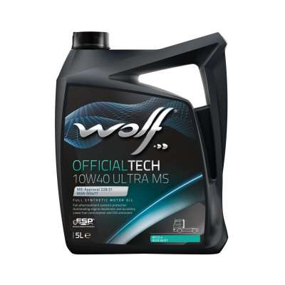 Масло моторное Wolf OFFICIALTECH 10W40 ULTRA MS 5L СИНТЕТИКА - 8307317