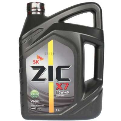 Масло моторное ZIC X7 Diesel, Синтетическое, 10W-40, CI-4/SL, 6 л