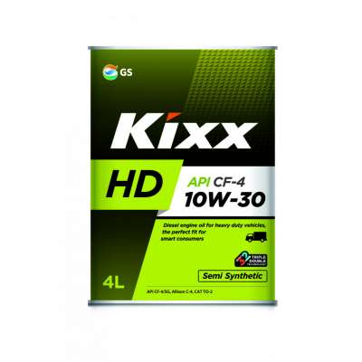 Масло моторное KIXX HD, полусинтетическое, 10W-30, CF-4/SG (E), 4 л