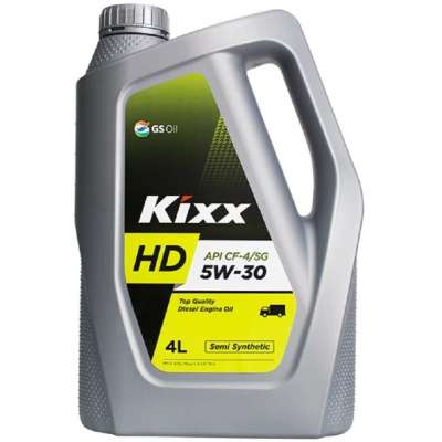 Масло моторное KIXX HD, полусинтетическое, 5W-30, CF-4, 4 л