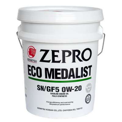 Масло моторное IDEMITSU Zepro Eco Medalist, синтетическое, 0W-20, SN/GF-5, 20 л