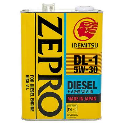 Масло моторное IDEMITSU Zepro Diesel, синтетическое, 5W-30, DL-1, 4 л