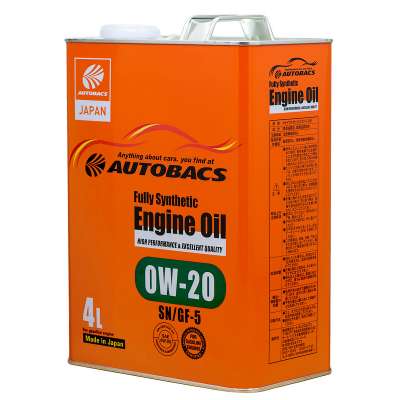 Масло моторное AUTOBACS ENGINE OIL, синтетическое, 0W-20, SN, 4 л