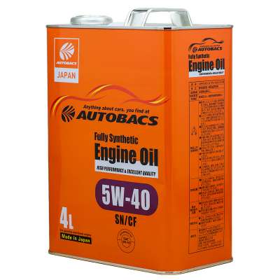 Масло моторное AUTOBACS ENGINE OIL, синтетическое, 5W-40, SN/CF, 4 л