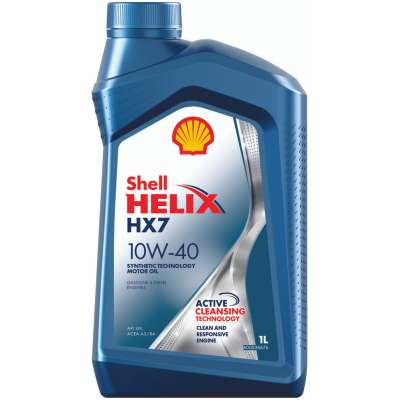 Масло моторное SHELL Helix HX7, полусинтетическое, 10W-40, SN, 1 л