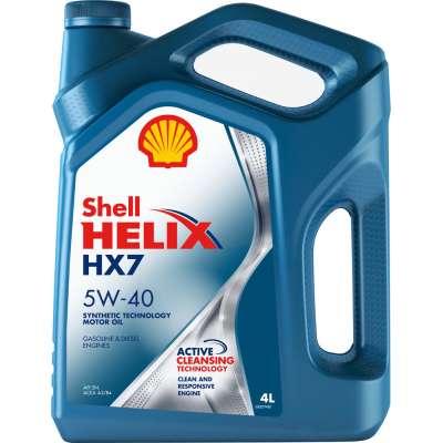 Масло моторное SHELL Helix HX7, полусинтетическое, 5W-40, SN, 4 л