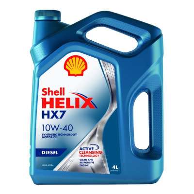 Масло моторное SHELL Helix HX7 Diesel, полусинтетическое, 10W-40, CF, 4 л