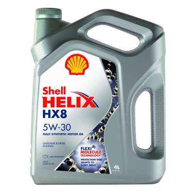 Масло моторное SHELL Helix HX8, синтетическое, 5W-30, SL/CF, 4 л