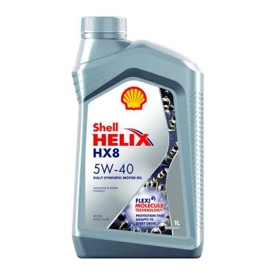 Масло моторное SHELL Helix HX8, синтетическое, 5W-40, SL/CF, 1 л