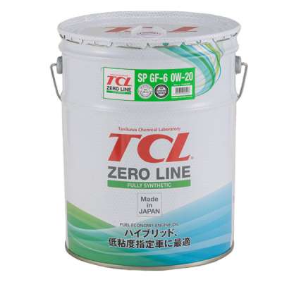 Масло моторное TCL Zero Line, синтетическое, 0W-20, SP, 20 л