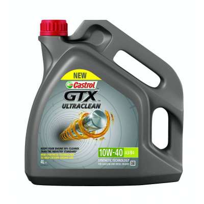 Масло моторное CASTROL GTX ULTRACLEAN, синтетическое, 10W-40, 4 л