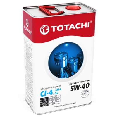 Масло моторное TOTACHI NIRO HD, синтетическое, 5W-40, CI-4, 4 л