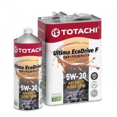 Масло моторное TOTACHI Ultima EcoDrive F, синтетическое, 5W-30, SN, акция 4+1=5л