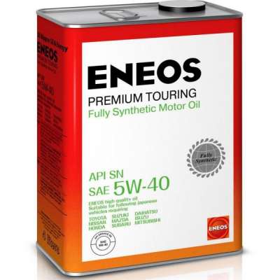 Масло моторное ENEOS Premium TOURING, синтетическое, 5W-40, SN, 4 л