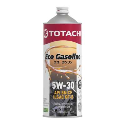 Масло моторное TOTACHI Eco Gasoline, полусинтетическое, 5W-30, SN/CF, 1 л